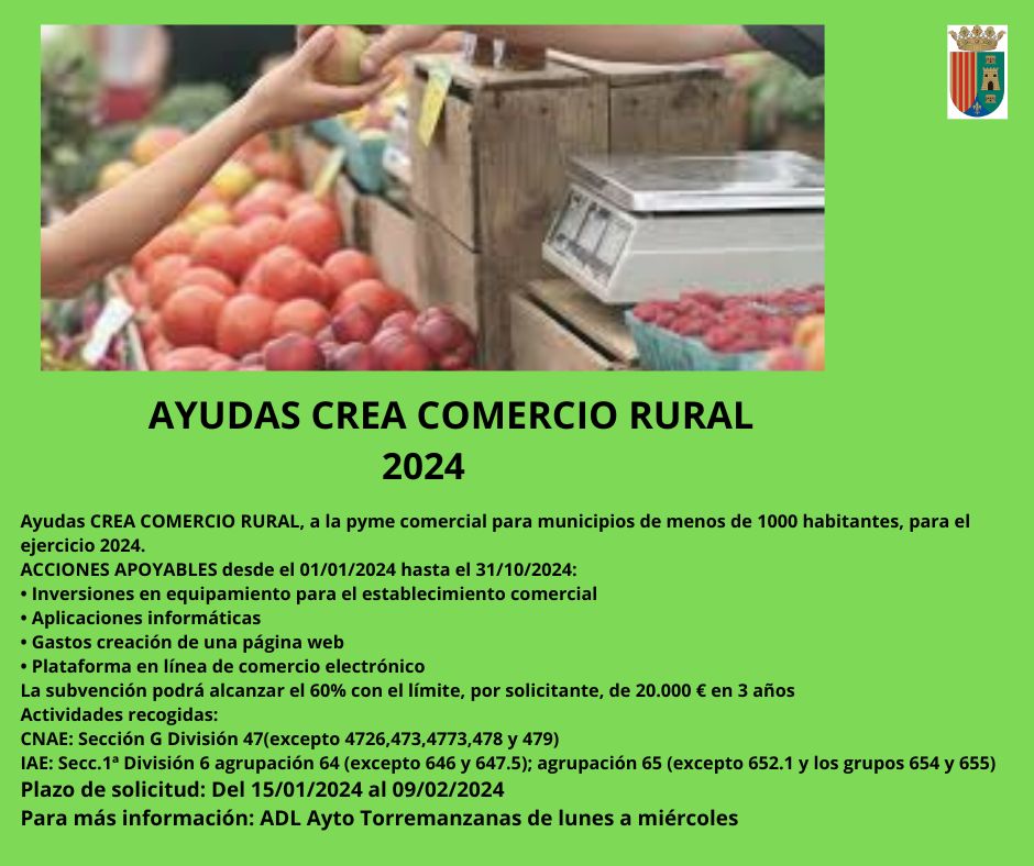 ⚠️AYUDAS CREA COMERCIO RURAL 2024